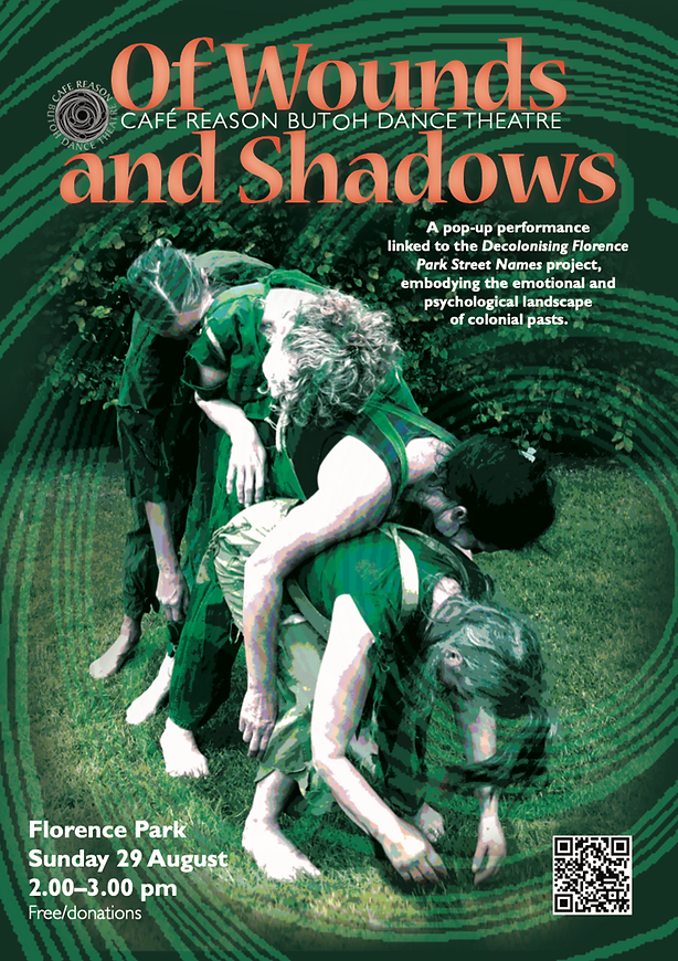 Event poster with text and image of actors.